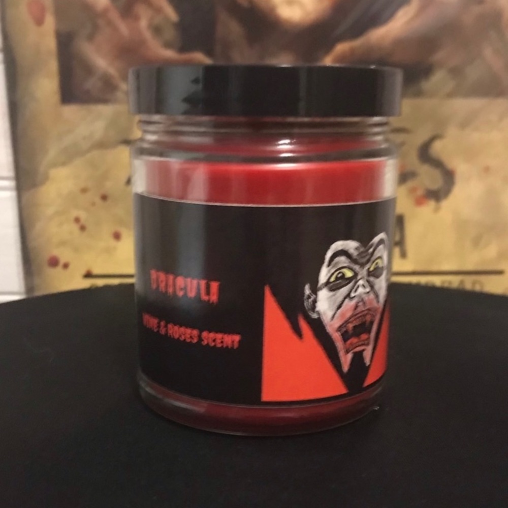 9 Ounce Handcrafted Dracula Candle. Fantasy, Horror, And Sci-fi. Halloween.